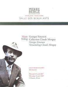 Vente Georges Simenon: Collection Claude Menguy (Pierre Bergé 2007)