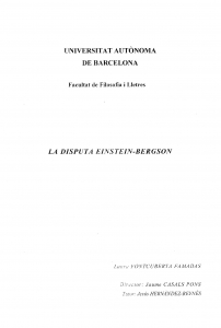 La disputa Einstein-Bergson