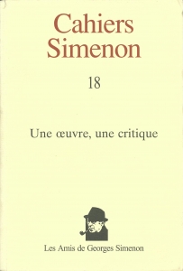 Cahiers Simenon 18（Les amis de Georges Simenon 2004/12/8）
