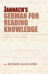 Jannach’s German for Reading Knowledge, 6th Edition (World Languages)