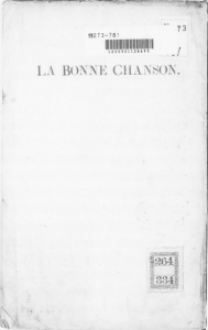 LA BONNE CHANSON.（松栄堂書店 明治四十三年）