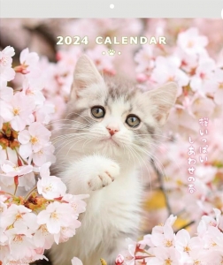 アクティブコーポレーション 2024年 カレンダー 壁掛け CATウォールカレンダー 24ACL-02 2024年 1月始まり