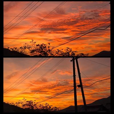 すごく心惹かれた今日の夕景🌇