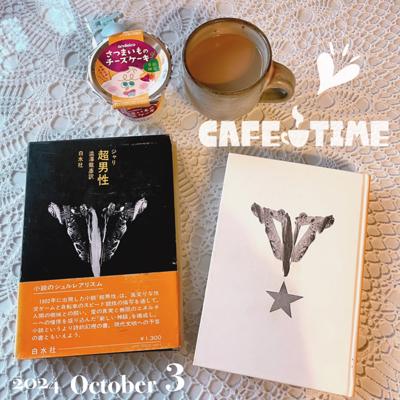 【コーヒーを飲みながら読書会】&【毎日チョコ読】✨『クラッシュ』を読んでる間中ずっと気になってたジャリの『超男性』なんかテーマが似てるんじゃないかなーって、読んでみることにしました。函はボロボロだけど新古書らしくてパラフィンに包んであったし中身はめちゃ綺麗。1975年創刊。50年近くもの間ひっそりと読まれることを待ち続けてたんだね。私も何年も積みっぱだったし(^^;; で、内容は…うーん。時代も違うし自転車だし文体も違ってて今のところはぜんぜん似てない。がんばって読了します宣言✨