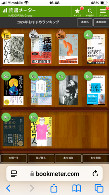 昨年も、そこそこ読んでいました。今年もよろしくお願いします🙇
2024年の読書メーター 読んだ本の数：187冊 読んだページ数：46892ページ ナイス数：16452ナイス  ★去年に読んだ本一覧はこちら→ https://bookmeter.com/users/39809/summary/yearly
