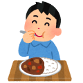 カレーを食べる人